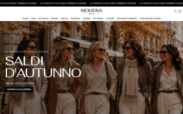 Montra da Modera Milano