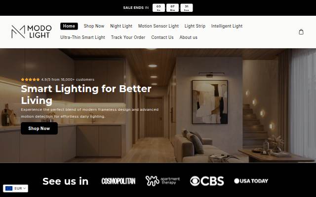 ModoLight storefront