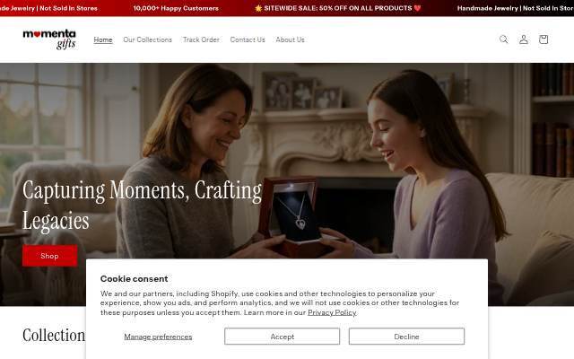 Momentagifts storefront