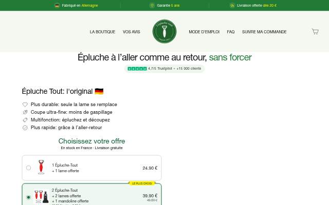 Mon Épluche Légumes storefront
