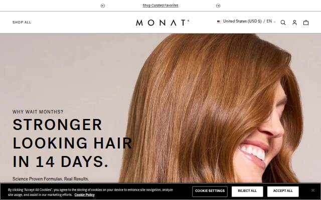 Monat Social Shop storefront