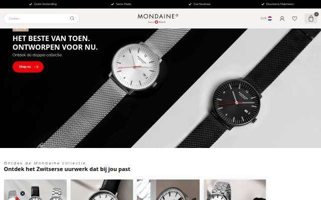 Distributeur van Mondaine storefront
