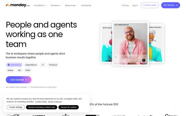 Startseite von The AI Work Platform for People &amp; Agents
