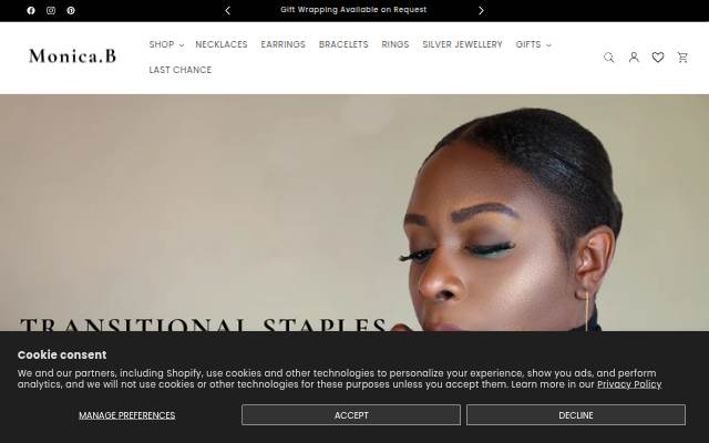 Monica.B storefront