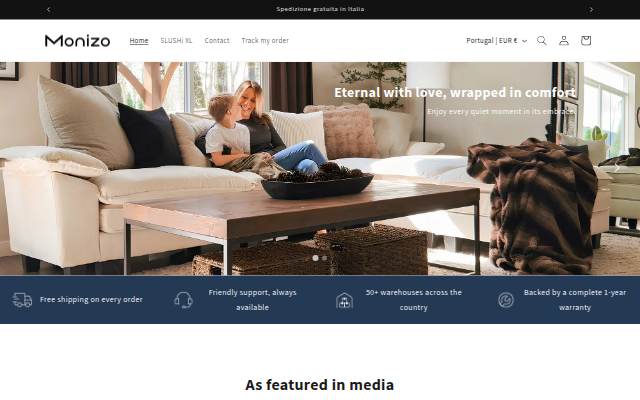 Monizo storefront