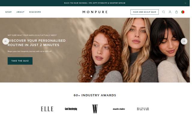 MONPURE storefront