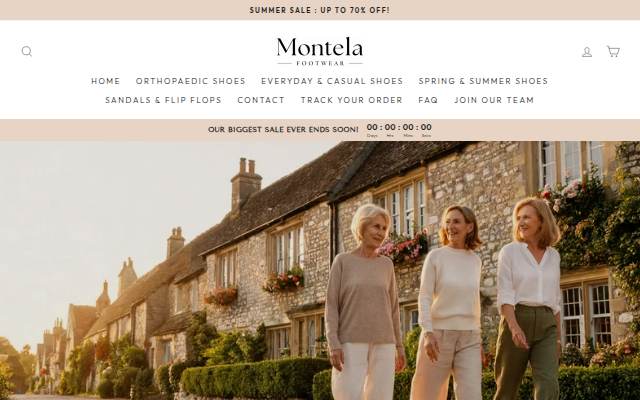 Montela Footwear storefront