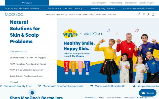 MooGoo UK storefront