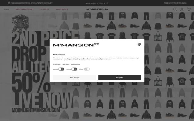 Moonlight Mansion storefront