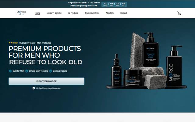 Morge Skin UK storefront