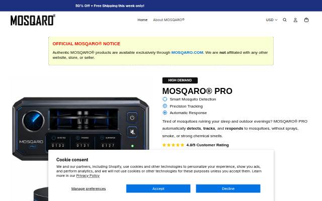 Mosqaro storefront