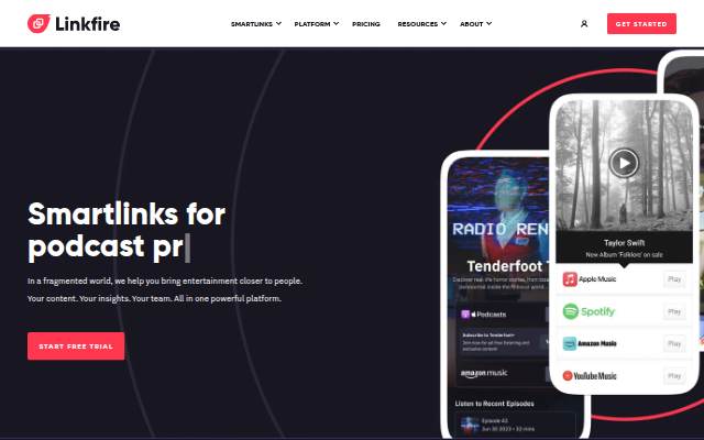 Smart Links for Music Marketing, Podcasts and Artist Promotion storefront