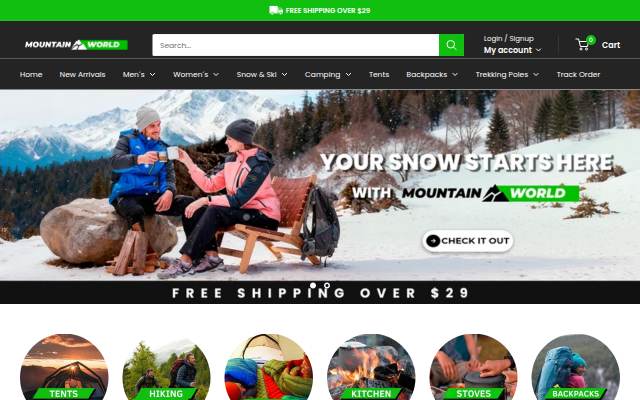 Mountain World storefront