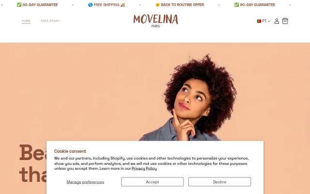 Movelina storefront