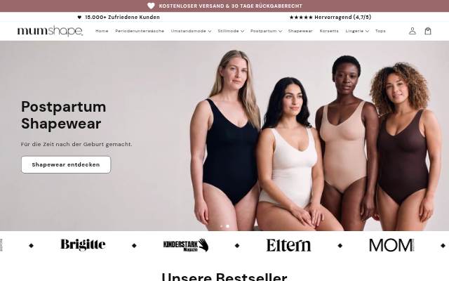 mumshape™ storefront