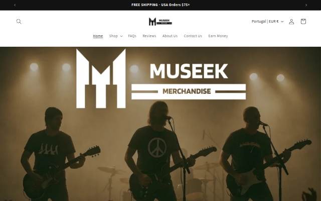MUSEEK Merchandise storefront