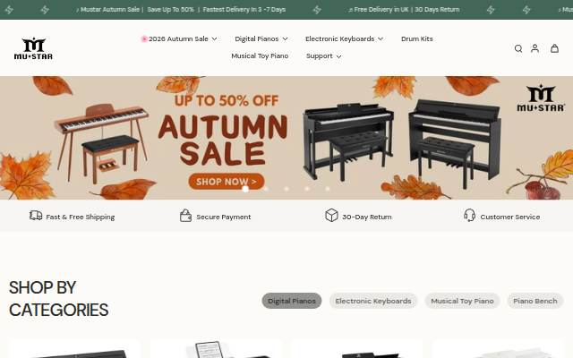 mustar.co.uk storefront