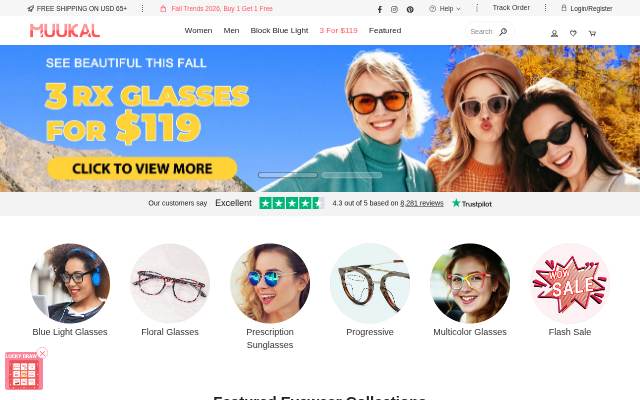 Buy Prescription Glasses online storefront