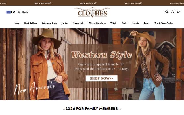 Mxclothes storefront