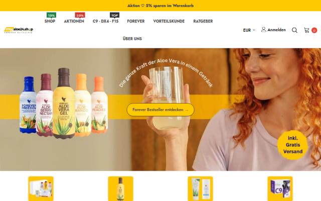my-aloe24.shop Forever Onlineshop storefront