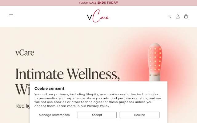 vCare storefront