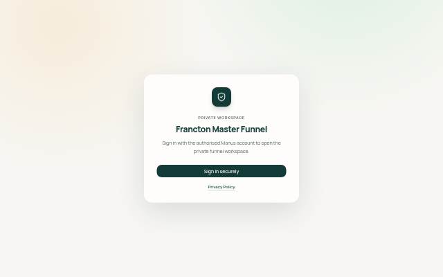 Francton Master Funnel storefront