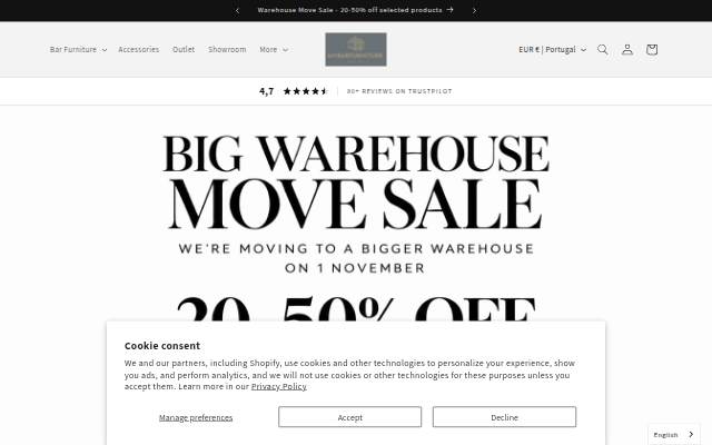 MyBarfurniture storefront