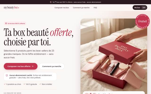 Startseite von My Beauty Box