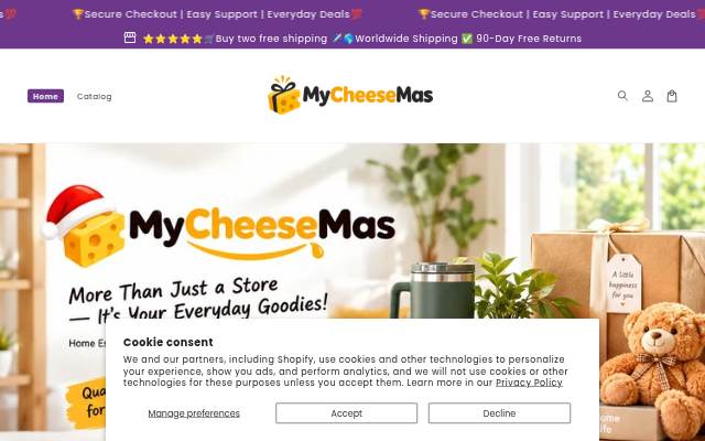 mycheesemas storefront