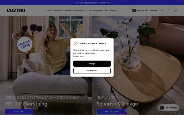 Cozmo storefront