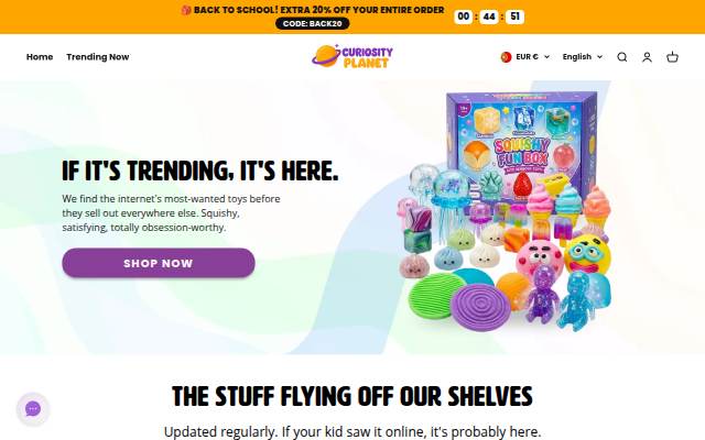 Curiosity Planet storefront