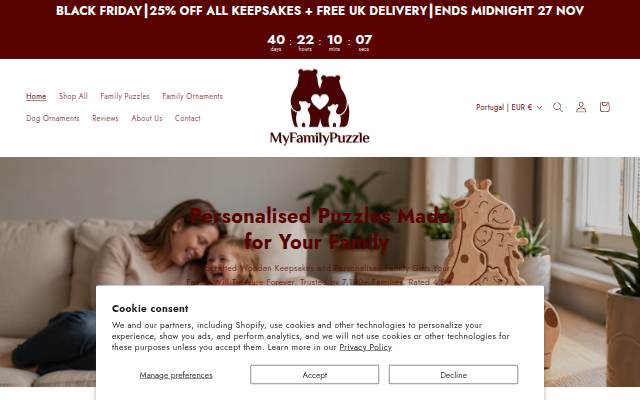 Startseite von MyFamilyPuzzle