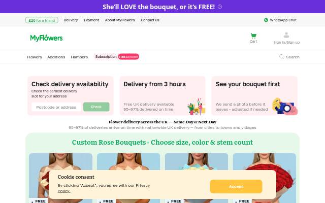 MyFlowers storefront