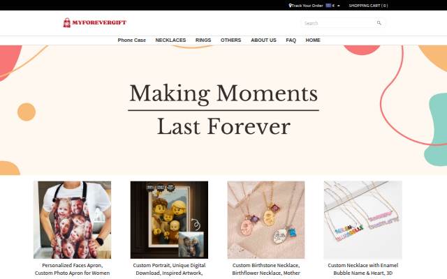 Custom gifts with name, words or photo storefront