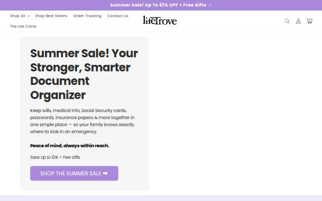 LifeTrove storefront
