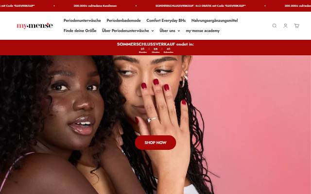 Periodenunterwäsche, Menstruationsunterwäsche von my•mense storefront