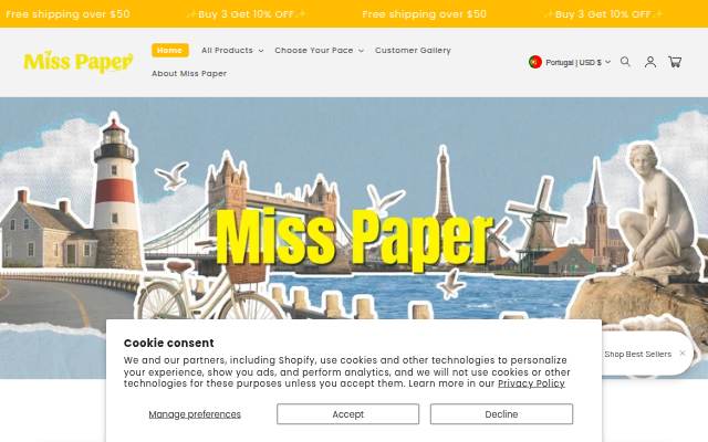 Miss Paper storefront