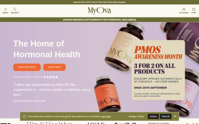 MyOva storefront