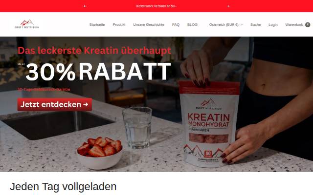 Drift Nutrition storefront