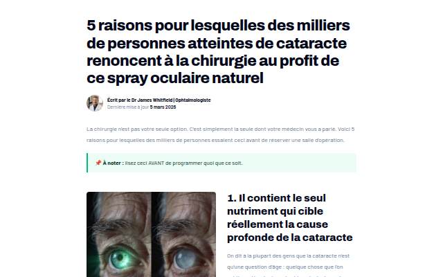 5 raisons d'abandonner la chirurgie de la cataracte storefront
