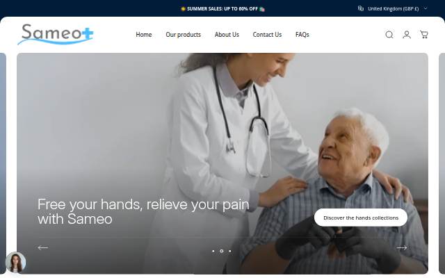 My Sameo storefront