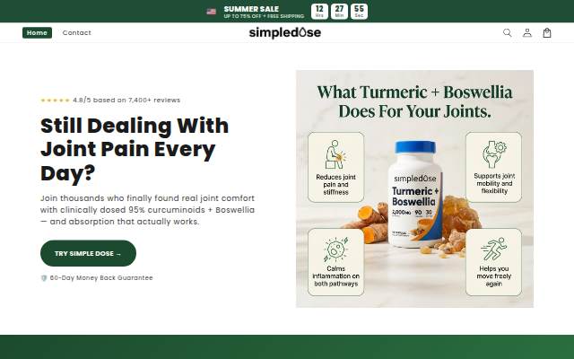 My Simple Dose storefront