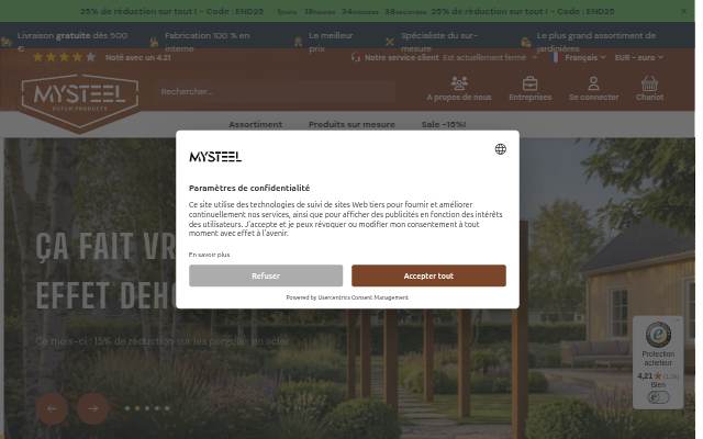 MySteel Products storefront
