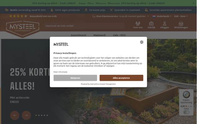 MySteel Products storefront