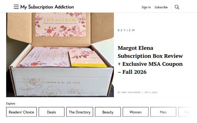 My Subscription Addiction storefront
