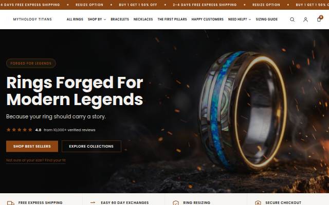 MythologyTitans storefront