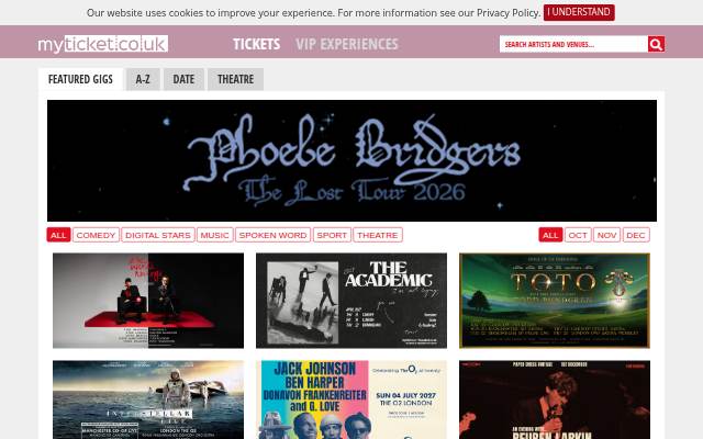 Startseite von MyTicket
