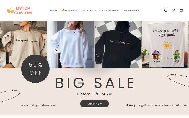 Mytopcustom storefront