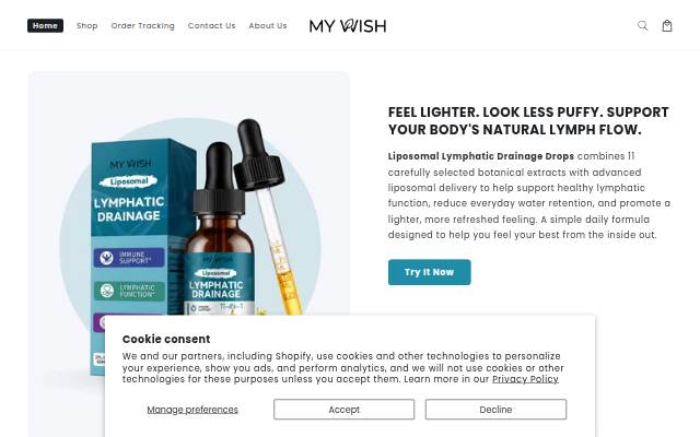 MyWishShop storefront