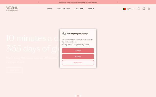MZ SKIN Limited storefront